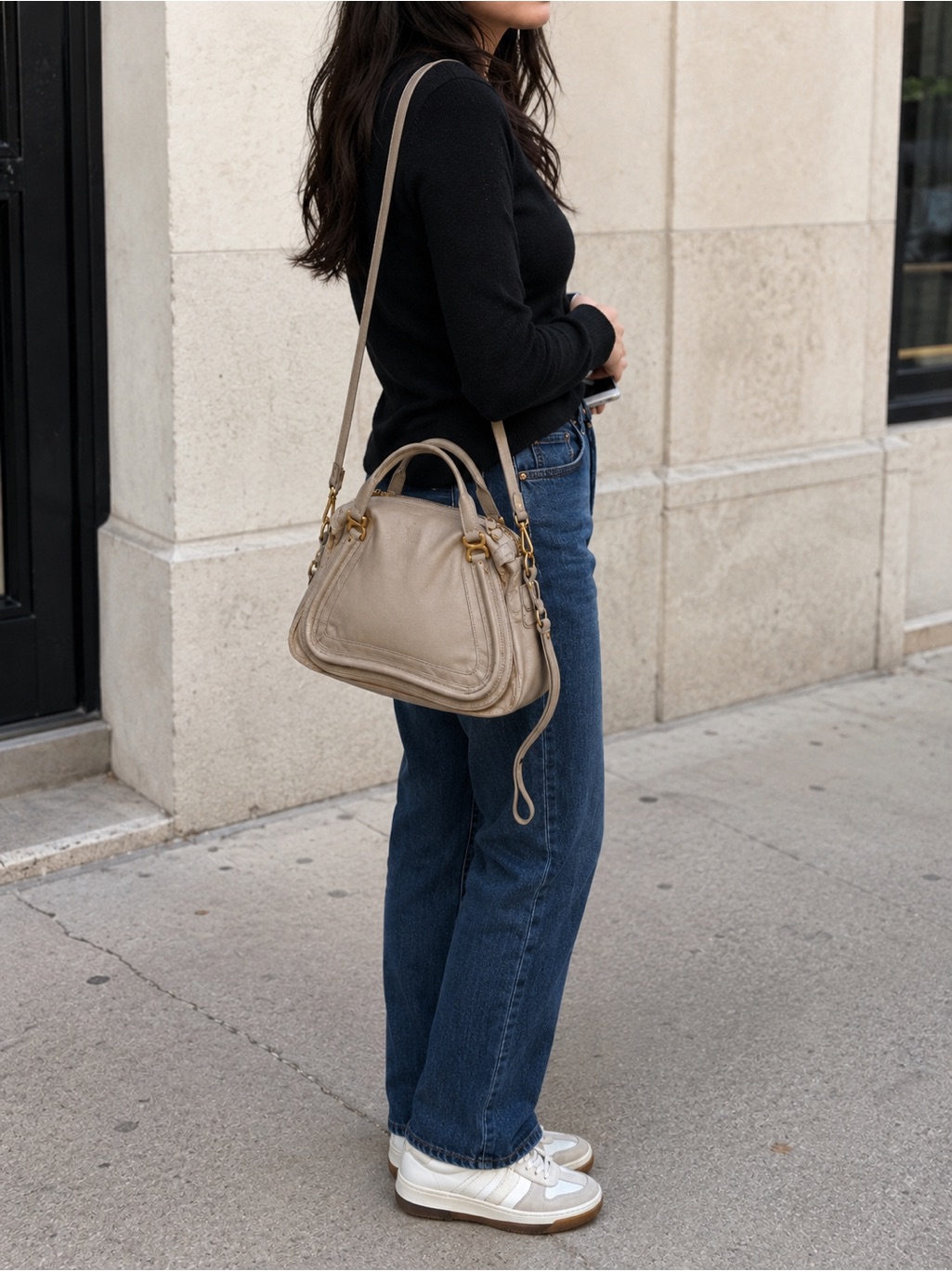 Chlo Paraty Medium Leather Satchel Authentic W/ Coa